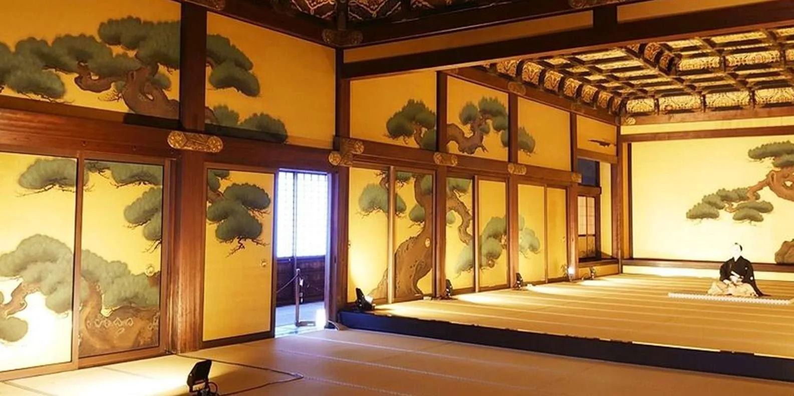 Ninomaru Palace interior during Nijo Castle guided tour